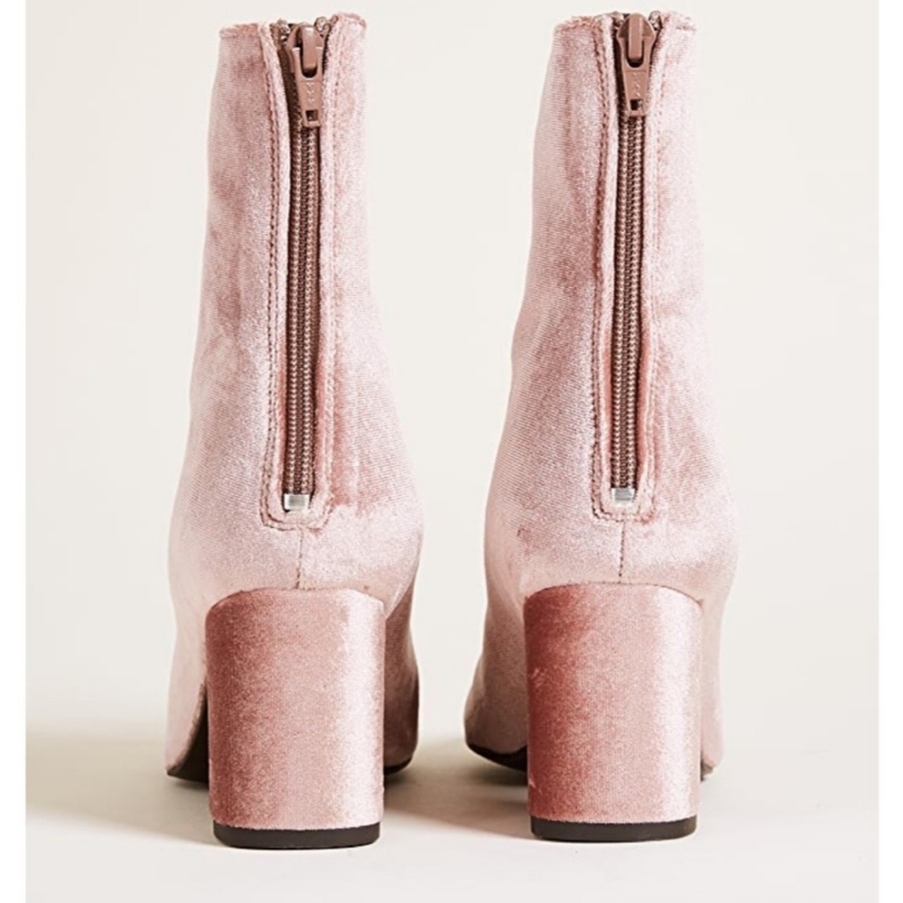 Free People Cecile Velvet Block Heel Boots New - Picture 3 of 6